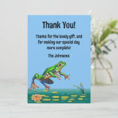 Carte De Remerciements Sauter sur la grenouille Anniversaire (Debout devant)