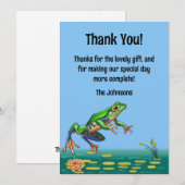 Carte De Remerciements Sauter sur la grenouille Anniversaire (Devant / Derrière)
