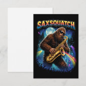 Carte De Remerciements Saxsquatch (Devant / Derrière)