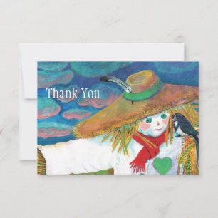 Carte De Remerciements Scarecrow parle d'avaler l'illustration