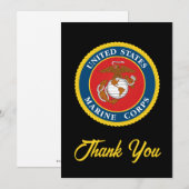 Carte De Remerciements Sceau du Corps des Marines - plat (Devant / Derrière)