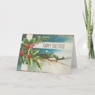 Carte De Remerciements Scène de Noël Hiver de neige blanche