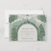 Carte De Remerciements Scène Forêt Romantique (Devant)