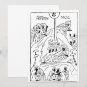 Carte De Remerciements Scène minimale de la Nativité orthodoxe (Devant / Derrière)