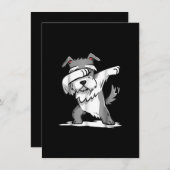 Carte De Remerciements Schnauzer Cute Dabbing Funny Dab Dance Cadeau (Devant / Derrière)