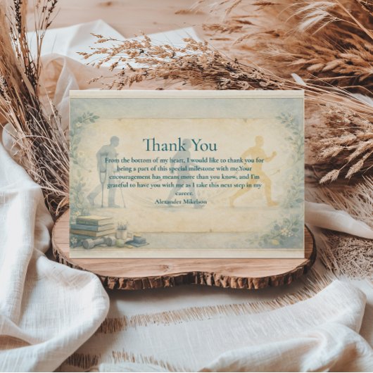 Carte De Remerciements Scholarly Physical Therapy Graduation