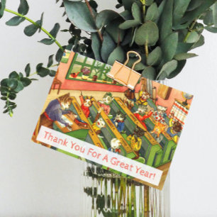 Carte De Remerciements Schoolclass with kittens Teacher Appreciation card