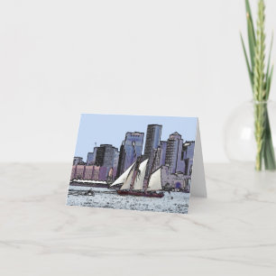 Carte De Remerciements Schooner Cruise—merci