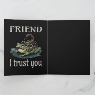 Carte De Remerciements Scorpion et Grenouille - Ami, Je Te Fais Confiance