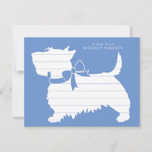 Carte De Remerciements Scottish Terrier Scotty Chien écossais Chien Chien (Devant)