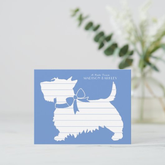 Carte De Remerciements Scottish Terrier Scotty Chien écossais Chien Chien (Debout devant)