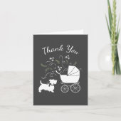 Carte De Remerciements Scotty Baby shower Chien Chien Chien Chien Chien C (Devant)