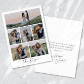 Carte De Remerciements Script avec Mariage multiphoto Heart