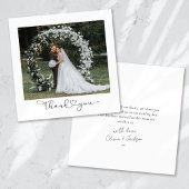 Carte De Remerciements Script avec Mariage multiphoto Heart