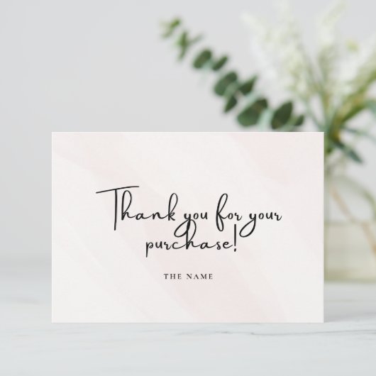 Carte De Remerciements Script Business (Debout devant)