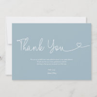Script cœur pour Baby Shower garçon Dusty Blue