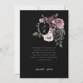 Carte De Remerciements Script Coffin Photo gothique Mariage d'Halloween (Dos)