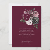 Carte De Remerciements Script Coffin Photo gothique Mariage d'Halloween (Dos)