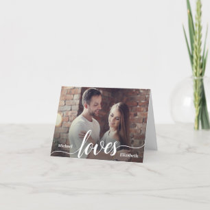 Carte De Remerciements Script d'amour photo Couples personnalisés