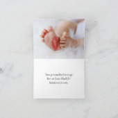 Carte De Remerciements Script d'ardoise simple | Dusty Smoke Blue Heart P (Intérieur)