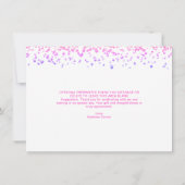 Carte De Remerciements Script de brosse de Parties scintillant à plusieur (Dos)