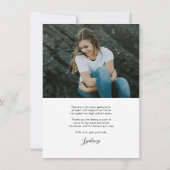 Carte De Remerciements Script de calligraphie budgétaire Deux diplômes ph (Dos)