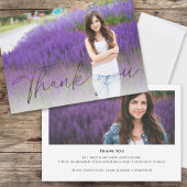 Carte De Remerciements Script de calligraphie de diplôme Photo personnali