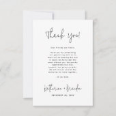 Carte De Remerciements Script de calligraphie de superposition de photo d (Devant)