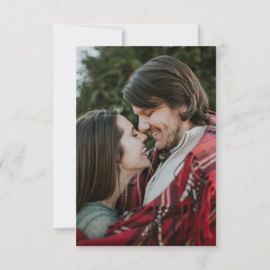 Carte De Remerciements Script de calligraphie de superposition de photo d (Dos)