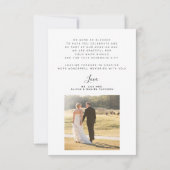 Carte De Remerciements Script de calligraphie moderne 2 photos mariage (Dos)