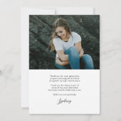 Carte De Remerciements Script de calligraphie simple Deux diplômes photo (Dos)