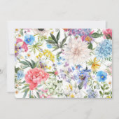 Carte De Remerciements script de fleurs de jardin (Dos)