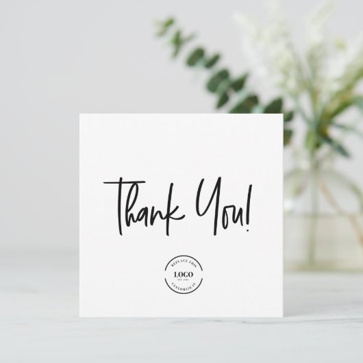 Carte De Remerciements Script de gestion de code de remise simple moderne (Debout devant)