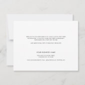 Carte De Remerciements Script de logo d'entreprise simple (Dos)