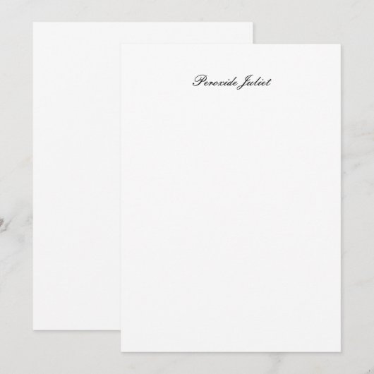 Carte De Remerciements Script de nom complet (Devant / Derrière)