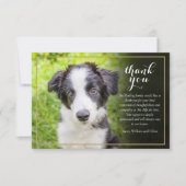 Carte De Remerciements Script de photo de sympathie pour la perte d'un an (Devant)