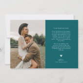 Carte De Remerciements Script de remerciement de mariage à l'Arche Verte (Dos)