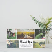 Carte De Remerciements Script de remerciement de mariage Cinq collages de (Debout devant)