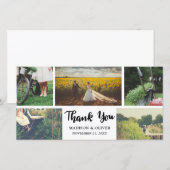 Carte De Remerciements Script de remerciement de mariage cinq photos en c (Devant / Derrière)