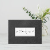 Carte De Remerciements Script de tableau noir simple (Debout devant)