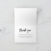 Carte De Remerciements Script décontracté et photo de graduation (Intérieur)