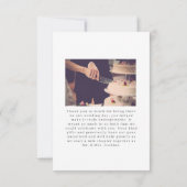 Carte De Remerciements Script, dégradé de photo, effet mariage romantique (Dos)