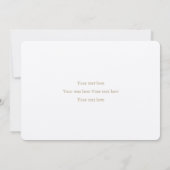 Carte De Remerciements Script d'or rustique simple et moderne Kraft Génér (Dos)