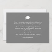 Carte De Remerciements Script élégant moderne Dégradé chic 3 Photo Grad (Dos)