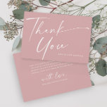 Carte De Remerciements Script élégant moderne Dusty Rose Girls Baptême<br><div class="desc">Script Élégant Moderne Dusty Rose Girls Baptism Carte de remerciements. Cliquez sur le bouton Personnaliser pour customiser cette conception avec vos détails. Pour modifier les couleurs et les polices arrière - plans, cliquez sur le bouton Modifier cette conception pour plus d'options. Cela fait partie d'une plus grande collection de baptêmes....</div>