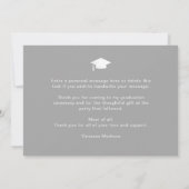 Carte De Remerciements Script élégant moderne simple | 3 Diplôme photo (Dos)