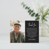 Carte De Remerciements Script Funeral Photo Sympathy (Debout devant)