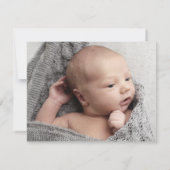 Carte De Remerciements Script Gold moderne 2 Photo Baby (Dos)