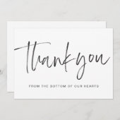 Carte De Remerciements Script main moderne (Devant / Derrière)