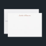 Carte De Remerciements Script manuscrit minimaliste simple en terre cuite<br><div class="desc">Simple minimaliste Terracotta Carte de remerciements de calligraphie manuscrite</div>